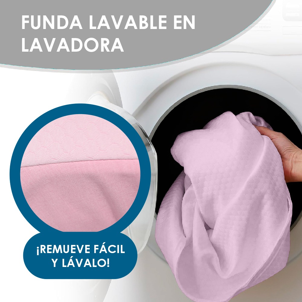 ALMOHADA LACTANCIA MULTIUSOS FUNDA ACOLCHADA ALGODON PIMA ROSADO TERAFLEX - 6