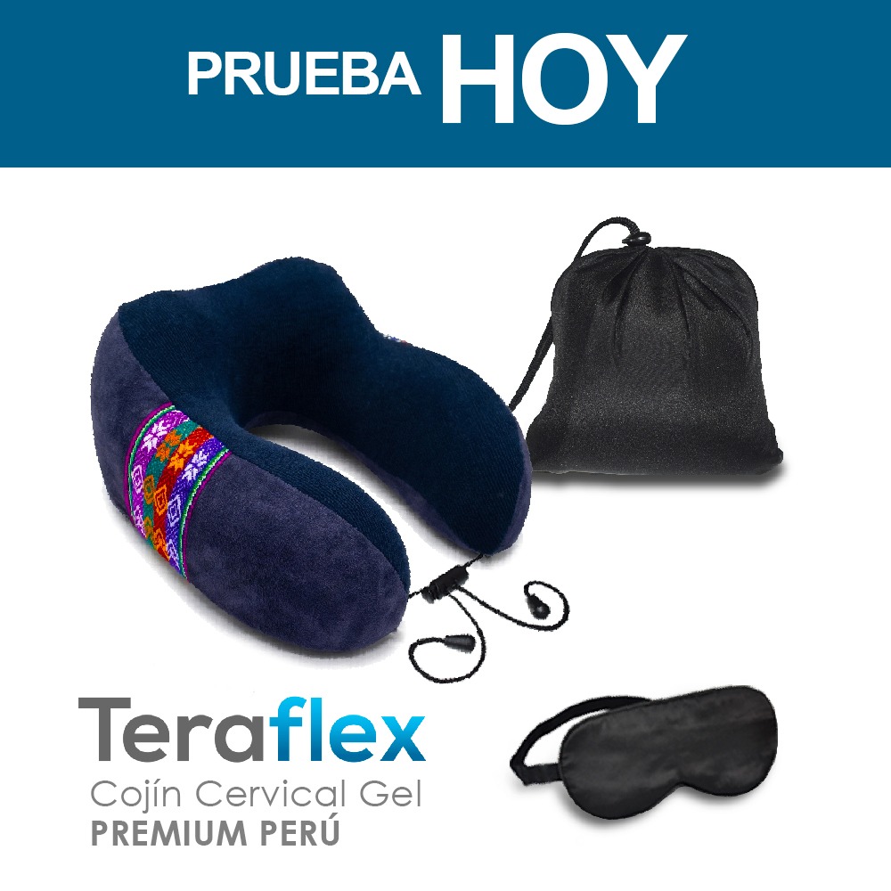 COJIN CERVICAL GEL PREMIUM INCLUYE ANTIFAZ Y BOLSA TRANSPORTADORA TERAFLEX - 9