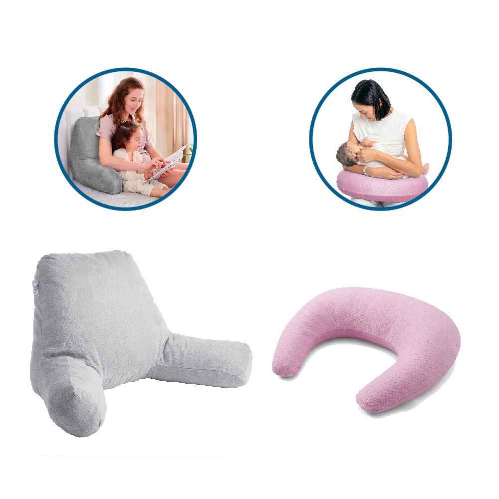 COJÍN ANATÓMICO MEMORY FOAM GEL Y ALMOHADA LACTANCIA ROSADO TERAFLEX - 1
