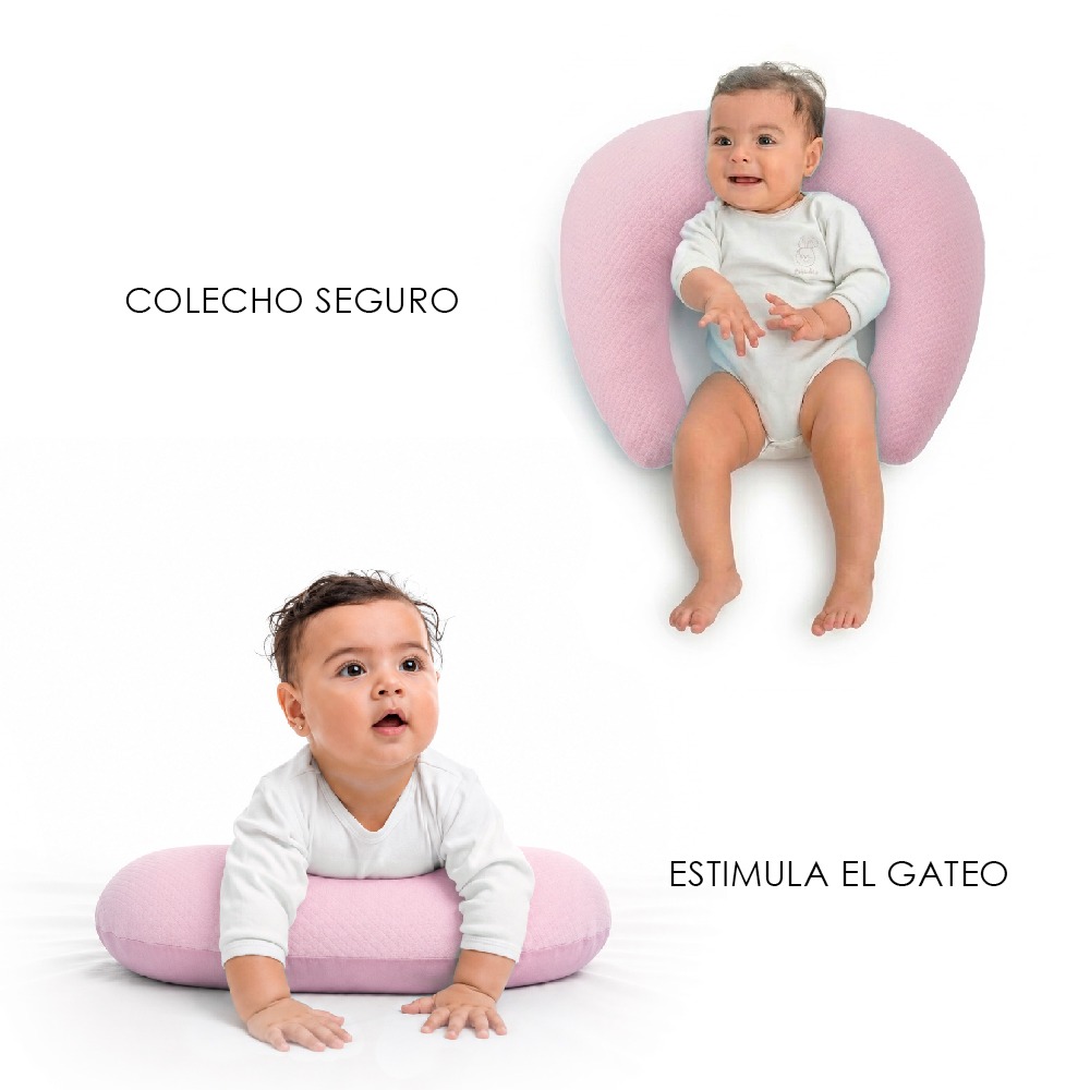 COJÍN ANATÓMICO MEMORY FOAM GEL Y ALMOHADA LACTANCIA ROSADO TERAFLEX - 8