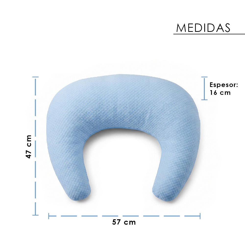 COJÍN  ANATÓMICO MEMORY FOAM GEL Y ALMOHADA LACTANCIA CELESTE TERAFLEX - 10