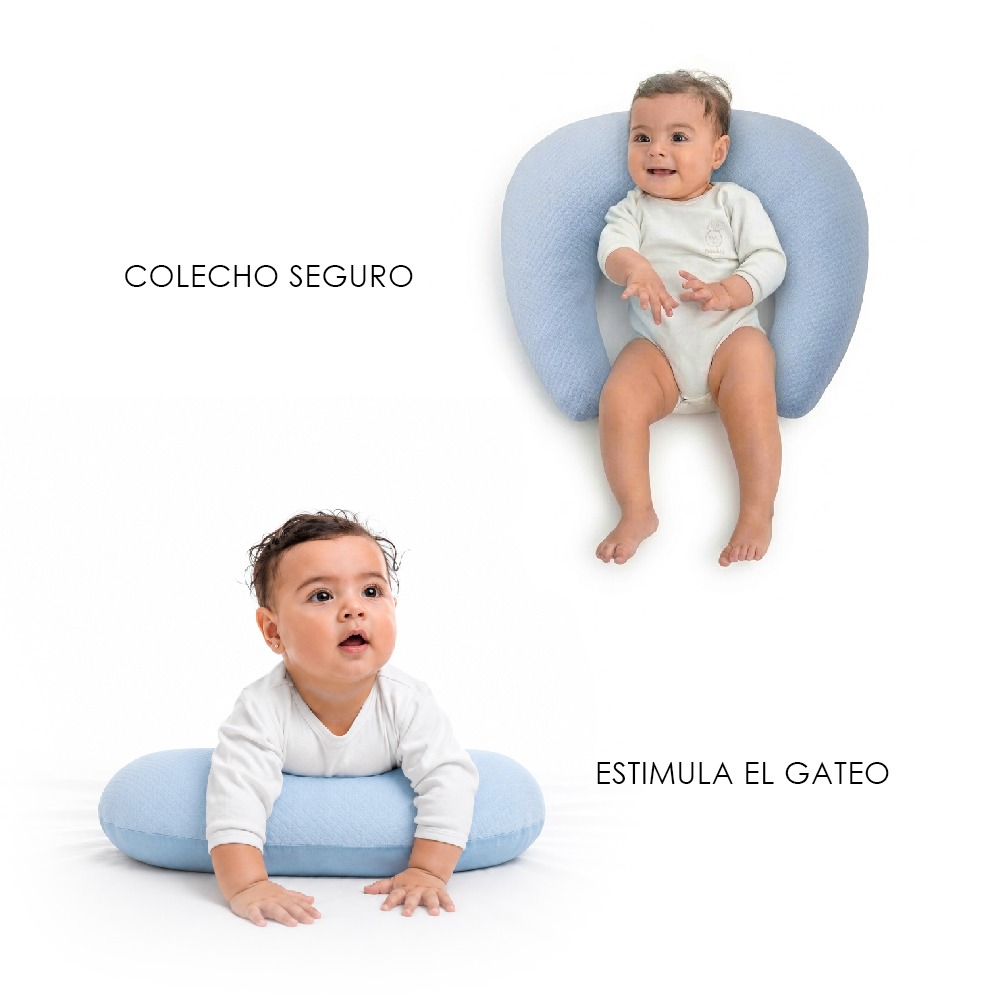 COJÍN  ANATÓMICO MEMORY FOAM GEL Y ALMOHADA LACTANCIA CELESTE TERAFLEX - 8