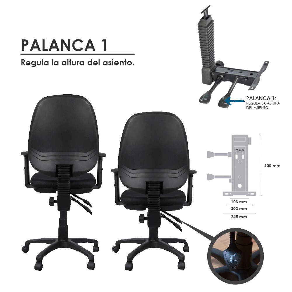 SILLA ERGONÓMICA CORRECTORA DE POSTURA ESPUMA CARBON GEL TERAFLEX - 6