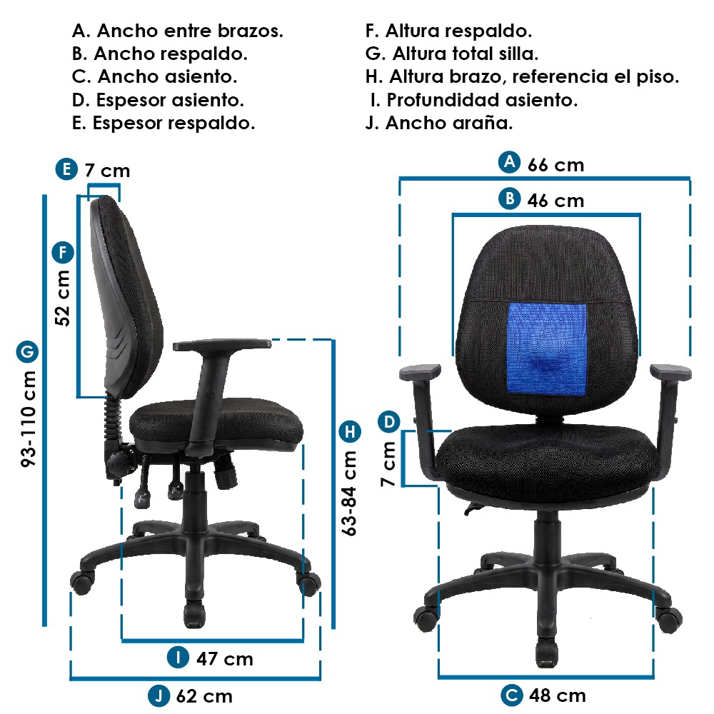 SILLA ERGONÓMICA CORRECTORA DE POSTURA ESPUMA CARBON GEL TERAFLEX - 9