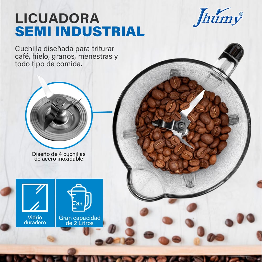 LICUADORA JHUMY 3912100024 SEMI INDUSTRIAL 1000W 2.L - 4