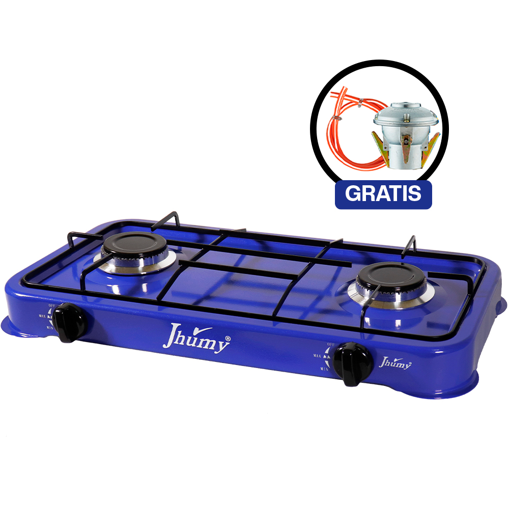 COCINA JHUMY COMBO10-1 GRANDE AZUL KIT REGULADOR - 1