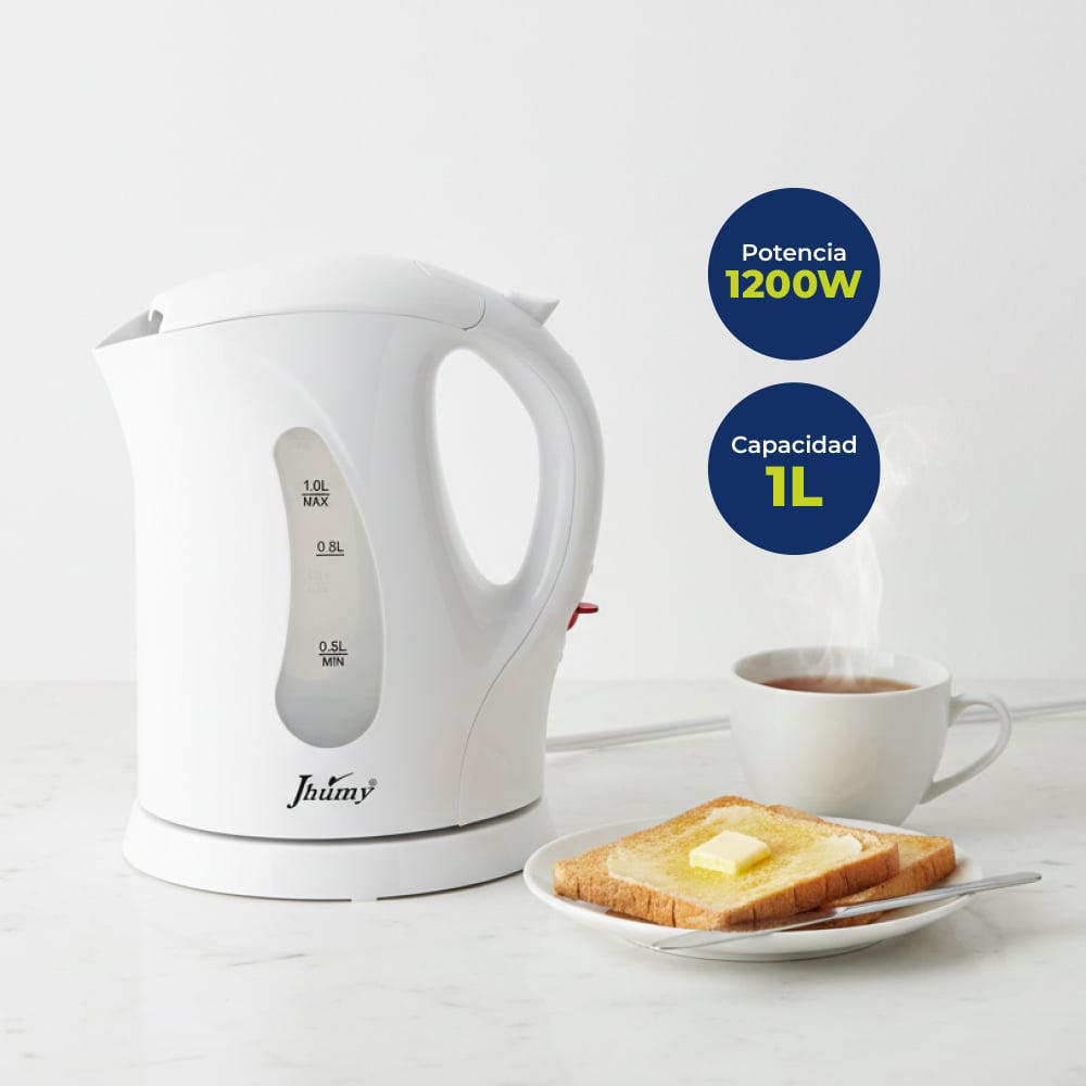 HERVIDOR ELÉCTRICO BLANCO 1L JHUMY - 3