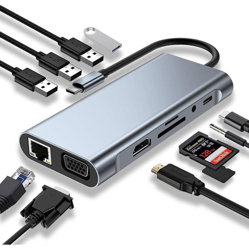 ADAPTADOR HUB TIPO C HDMI 4K ETHERNET GIGABIT USB MACBOOK AIR 15 M2 - 3