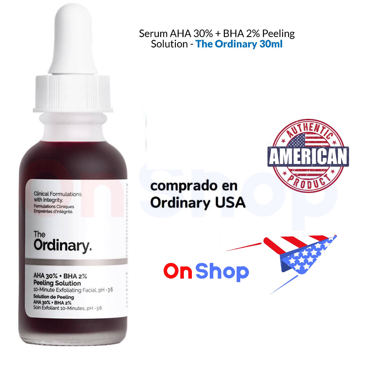 SERUM AHA 30 BHA 2 PEELING SOLUTION 30ML ORDINARY - 1
