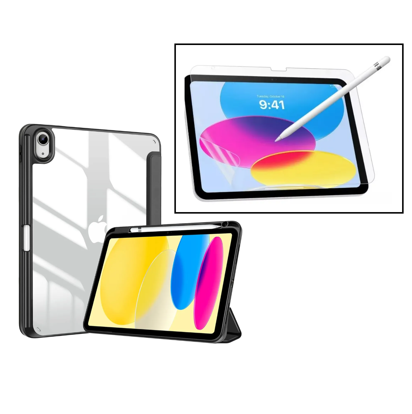 MICA Y CASE FUNDA PARA IPAD 10MA GEN 10.9/ IPAD A16 (2025) - 1