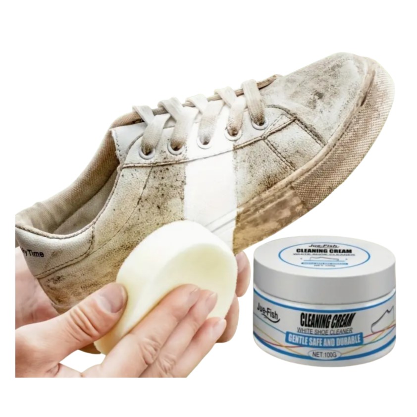 LIMPIADOR DE ZAPATILLAS PARA ZAPATOS BLANCOS CREMA MANCHAS - 1