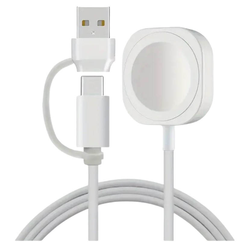 CARGADOR PARA APPLE WATCH USB-C Y USB A 2 EN 1 se 3, se 2, se, series 11, series 10, series 9 - 1