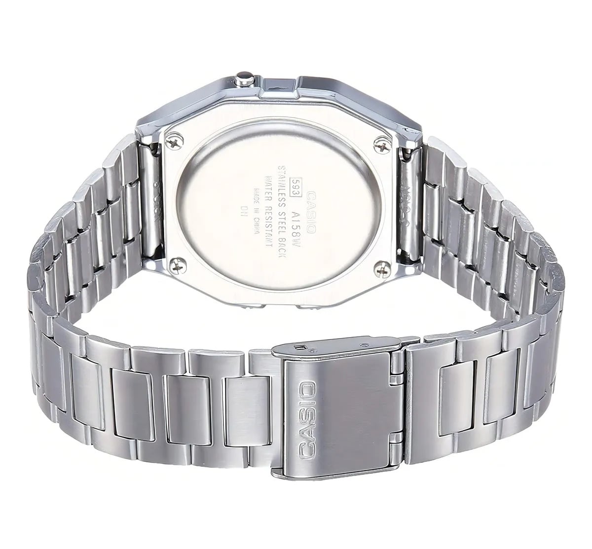 RELOJ CASIO A158WA-1 VINTAGE DIGITAL ACERO PLATA - 2