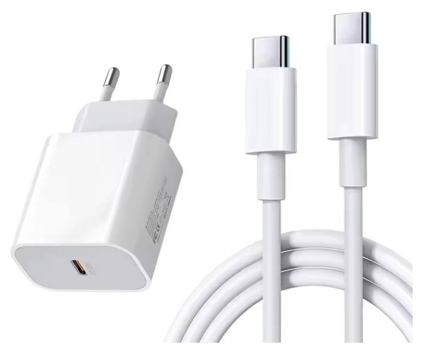 CARGADOR PARA IPHONE 17/16/15 CUBO 35W + CABLE TIPO C - 1