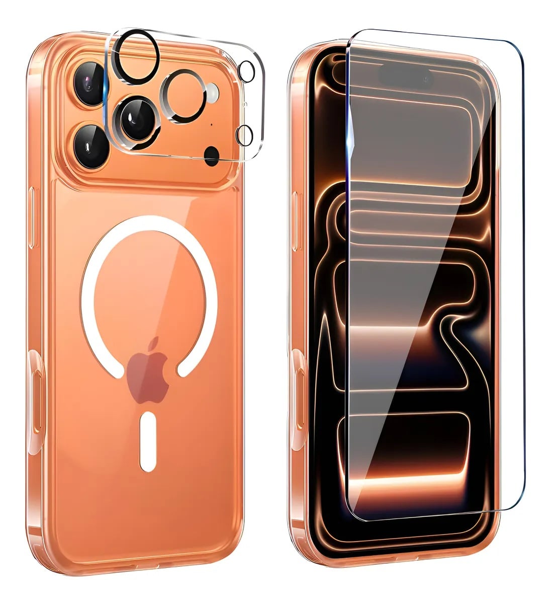 FUNDA CASE PARA IPHONE 17 PRO + MICA VIDRIO Y CAMARA - 1