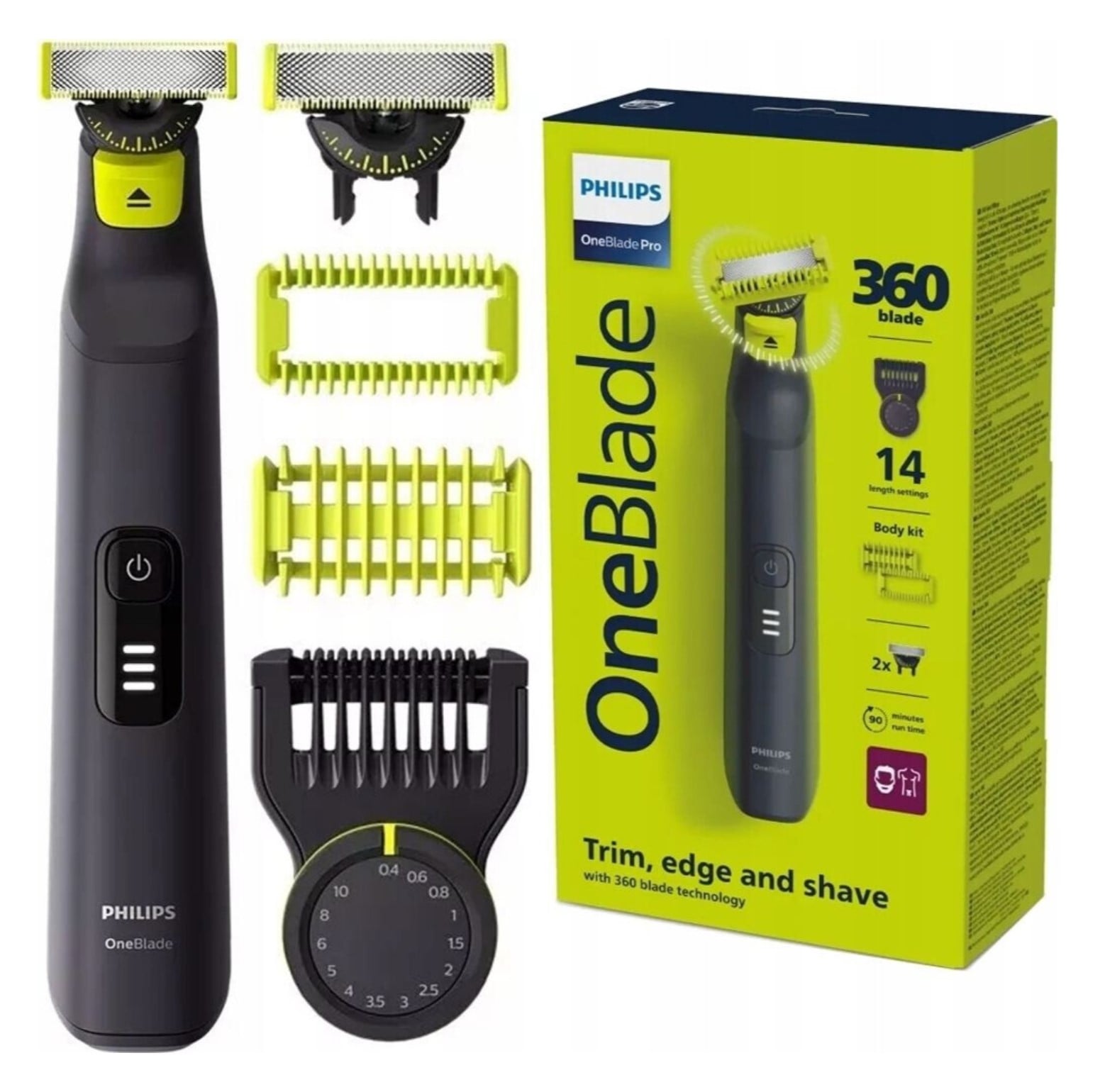 AFEITADORA ONEBLADE 360 PRO QP6542 14 POSICIONES - 1