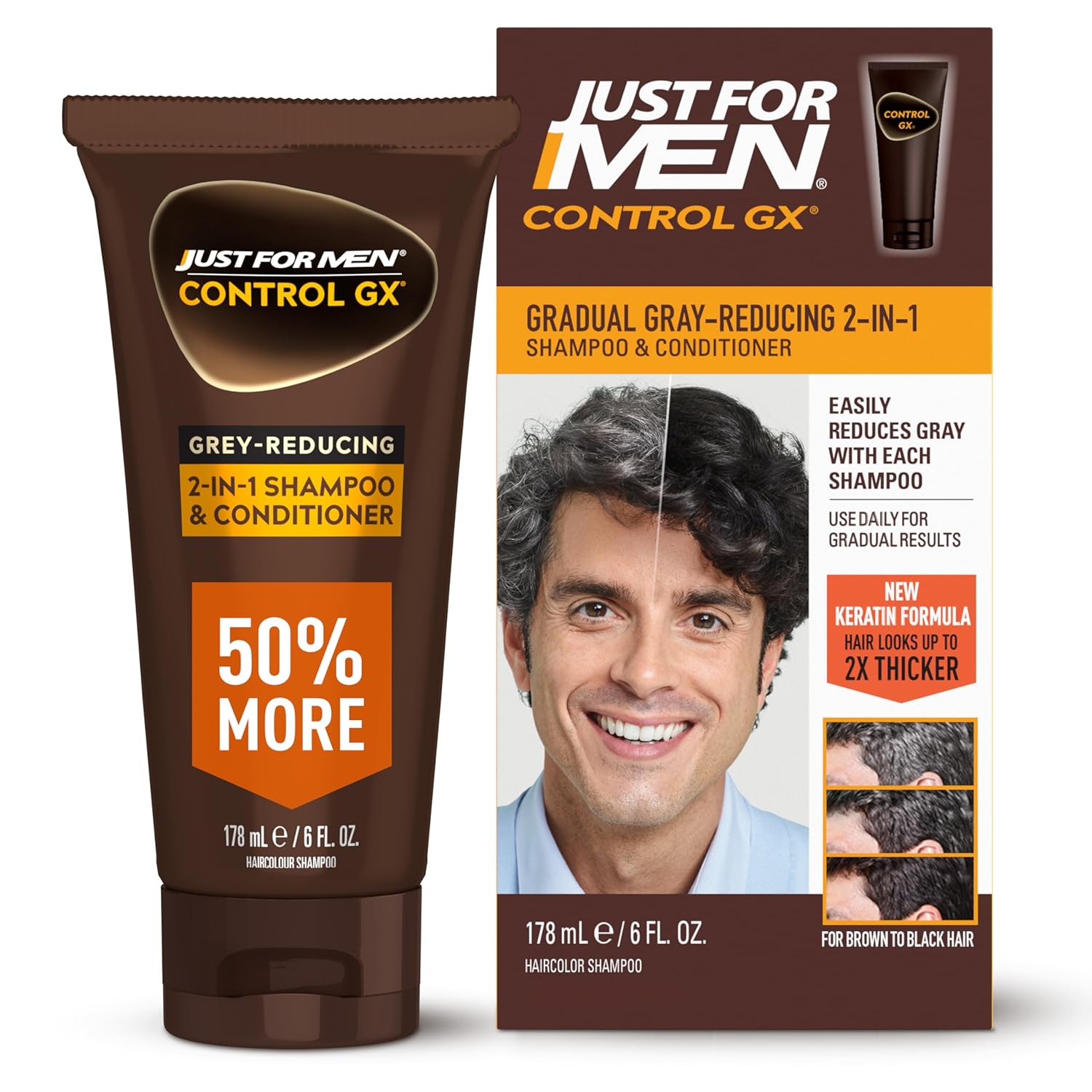 VERSION XL EXTRA GRANDE 178ML SHAMPOO JUST FOR MEN CONTROL - 1