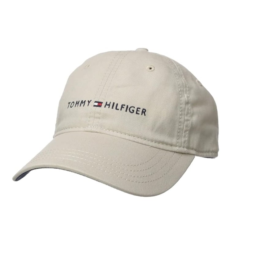 GORRA DE ALGODÓN TOMMY HILFIGER CLASICA - BEIGE CREMA - 1