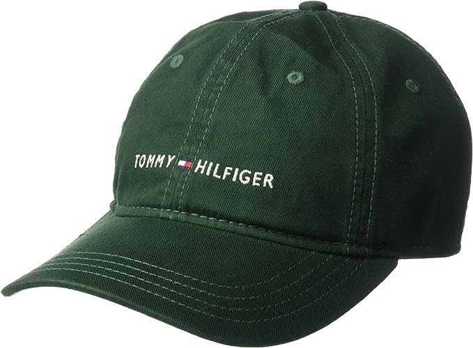 GORRA DE ALGODÓN TOMMY HILFIGER CLASICA - GORRO VERDE - 1