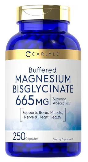 VITAMINA BISGLICINATO DE MAGNESIO 665MG CARLYLE 250 CAPSULAS - 1