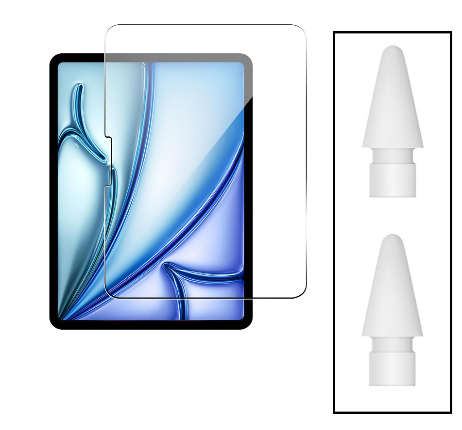 MICA VIDRIO TEMPLADO PARA IPAD AIR 11 M4 M3 M2 Y PUNTAS - 1