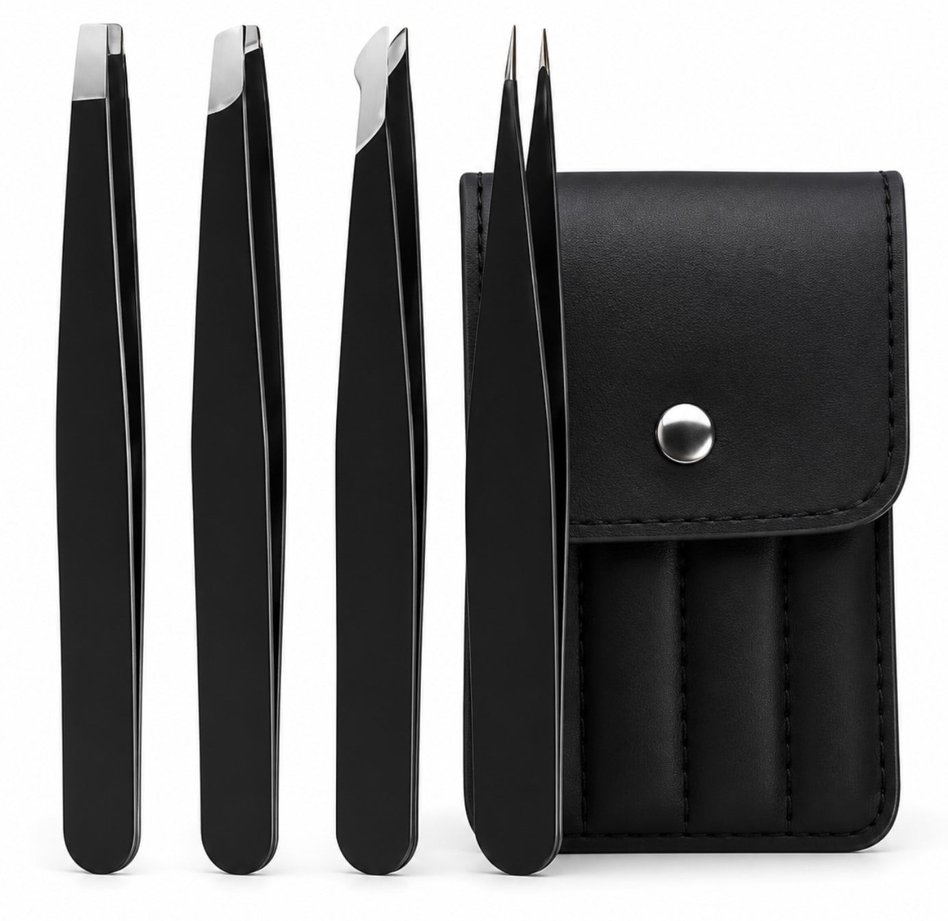 SET 4 PINZAS CEJAS PROFESIONALES DEPILACION VELLO - 1
