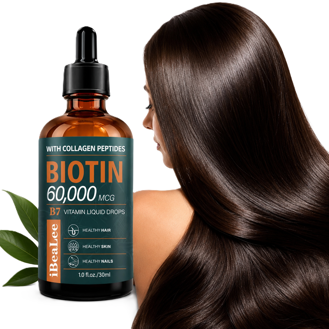 ACEITE BIOTINA B7 Y COLAGENO FORTALECEDOR CABELLO SANO - 1