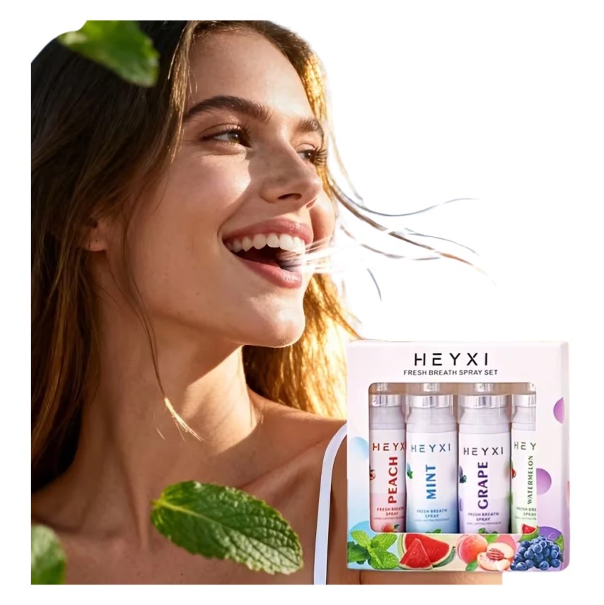 4 SPRAY BUCAL MENTA, MELOCOTÓN, UVA, SANDÍA MAL ALIENTO - 1