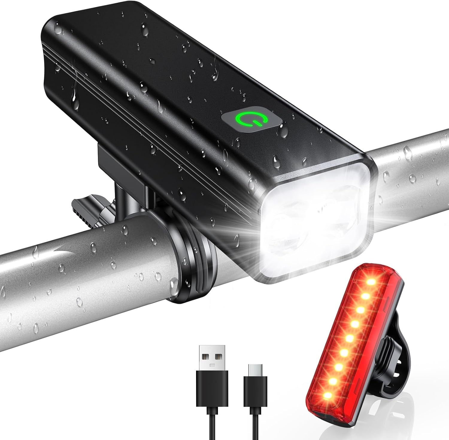 1200 LUMEN LUZ PARA BICICLETA AMERICANA LUCES DELANTERA TRASERA - 1