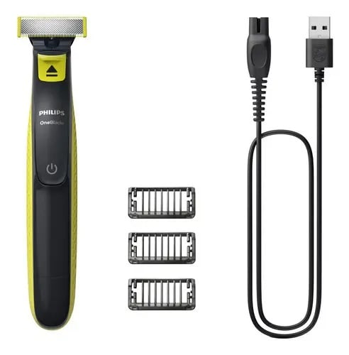 AFEITADORA ONEBLADE PHILIPS QP2724 + 3 PEINES Y CARGADOR - 1