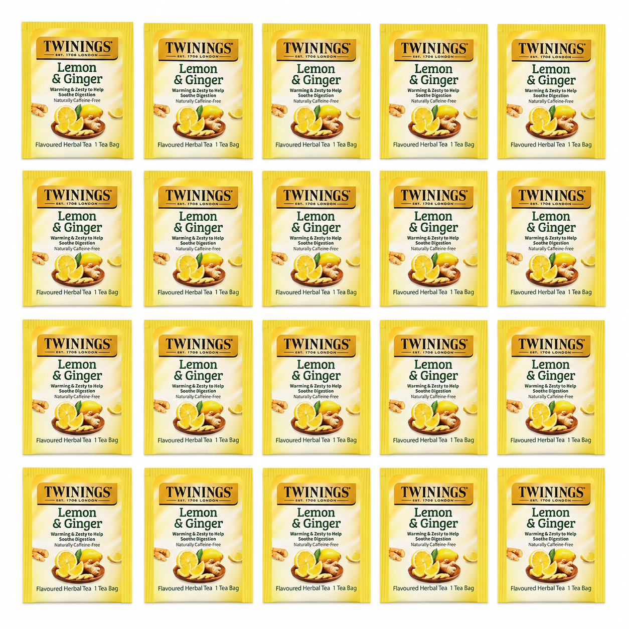 20 SOBRES TWININGS TE DE LIMON JENGIBRE KION LEMON GINGER - 1