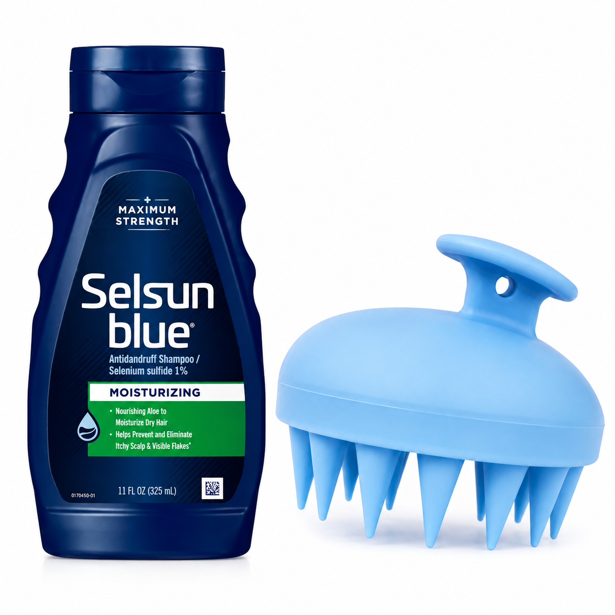 MASAJEADOR SHAMPOO SELSUN BLUE MOISTURIZING 325ML ANTI CASPA - 1