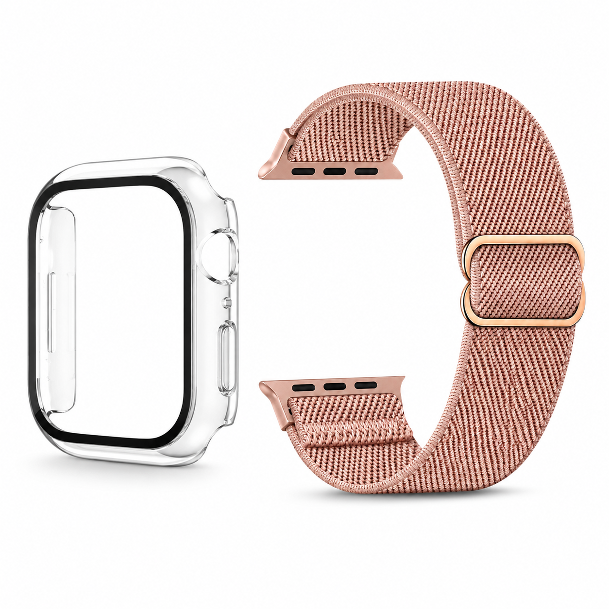 CASE PARA APPLE WATCH SE 3, SE 2, 1, CORREA ROSA, MICA 44MM - 1