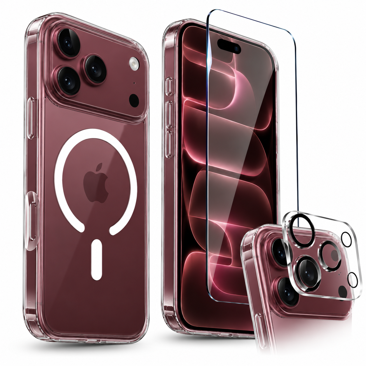 FUNDA CASE PARA IPHONE 18 PRO MAX, MICA VIDRIO Y CAMARA 2026 - 1