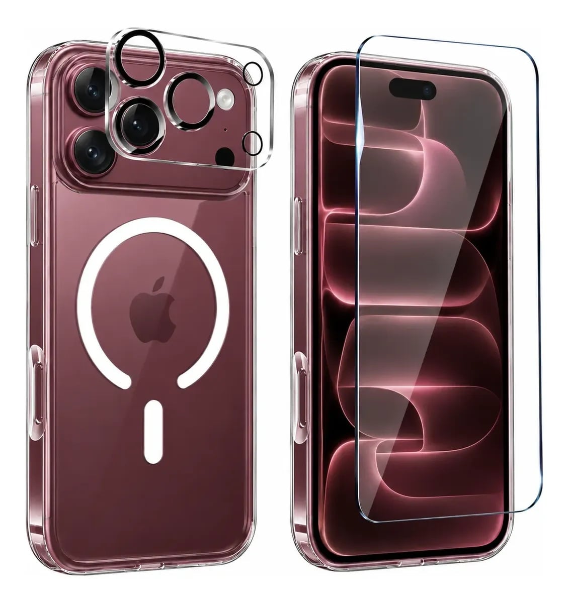 FUNDA CASE PARA IPHONE 18 PRO + MICA VIDRIO Y CAMARA 2026 - 1
