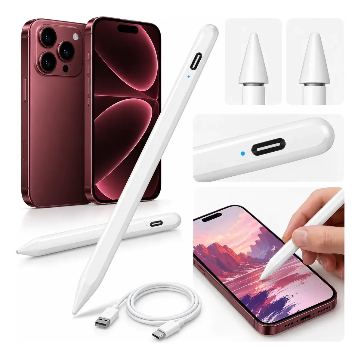 LÁPIZ TÁCTIL UNIVERSAL PARA IPHONE 18, 17, 16, 15, 14, 13 - 1
