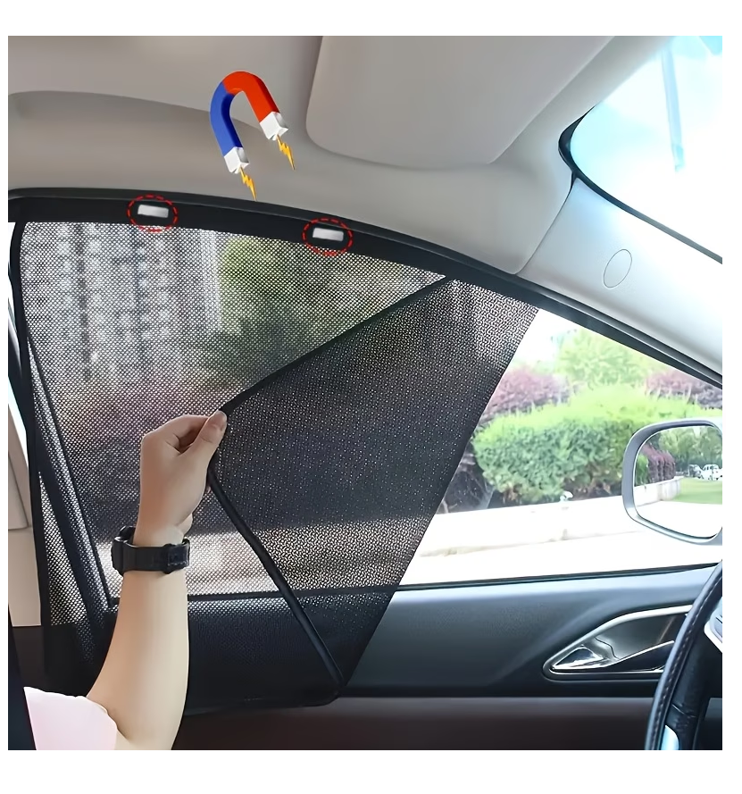 4 TAPASOL MAGNÉTICOS PARA VENTANAS DE AUTOS O CAMIONETA - 3