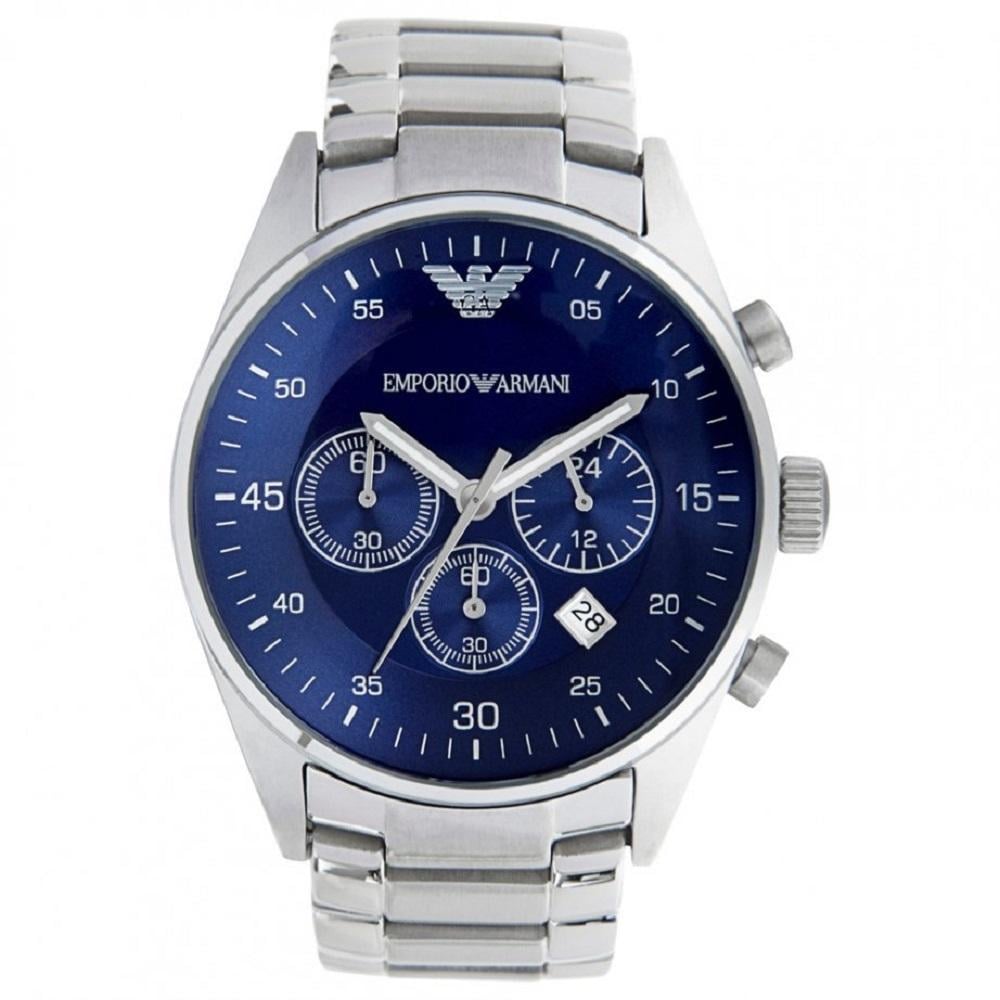RELOJ ARMANI HOMBRE ANÁLOGO AR5860 EMPORIO BLUE AND SILVER NUEVO - 1