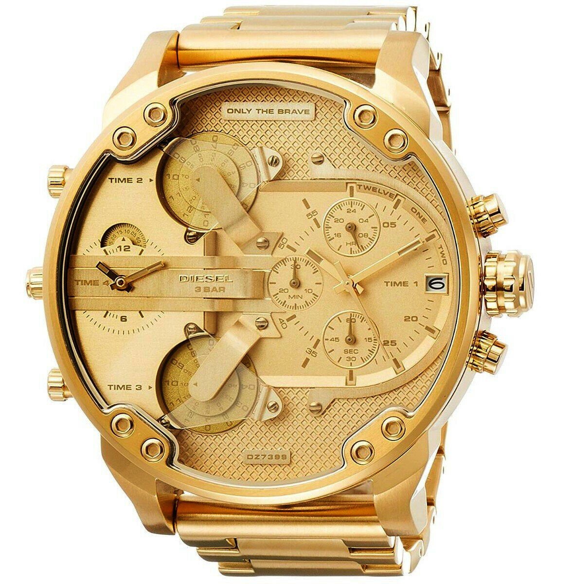 RELOJ DIESEL HOMBRE ANÁLOGO DZ7399 GOLD NUEVO DORADO - 1