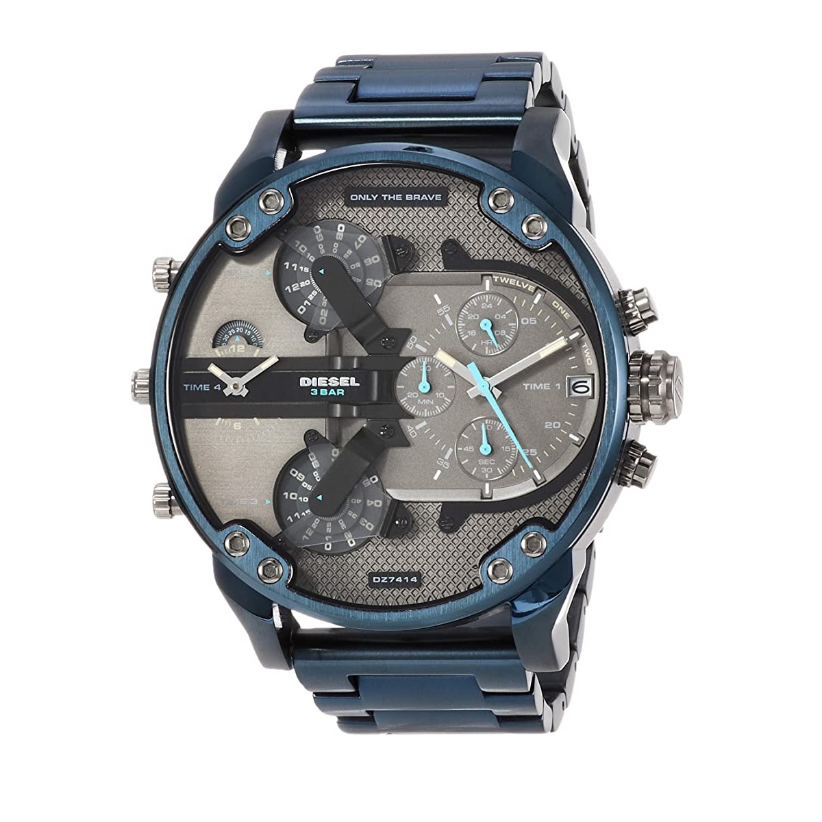 RELOJ DIESEL HOMBRE ANÁLOGO DZ7414 MR DADDY BLUE GENUINO - 1