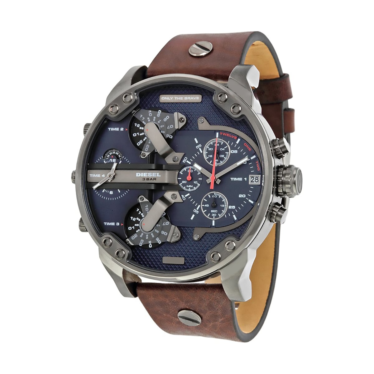 RELOJ DIESEL HOMBRE ANÁLOGO DZ7314 BLUE AND BROWN GENUINO - 2
