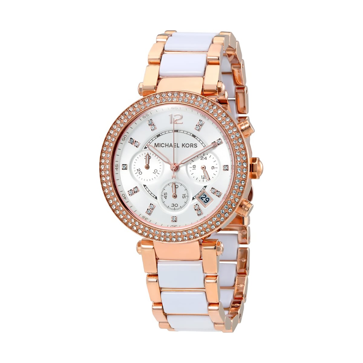 RELOJ MICHAEL KORS MUJER ANÁLOGO MK5774 WHITE AND ROSE GENUINO - 1