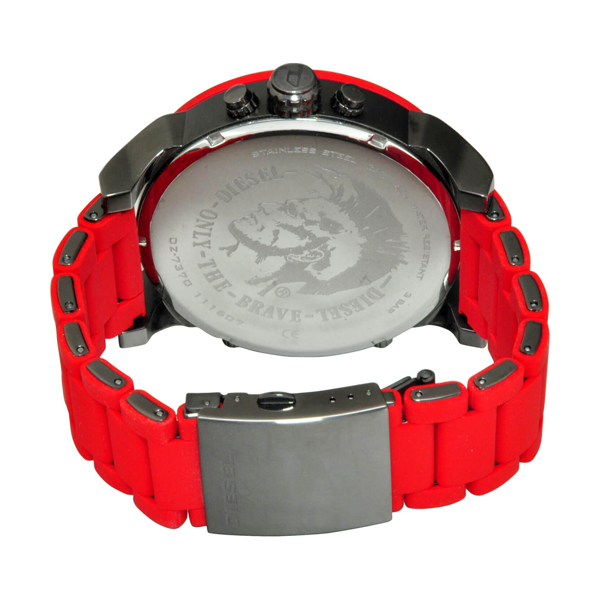RELOJ DIESEL HOMBRE ANÁLOGO DZ7370 MR DADDY RED AND SILVER NUEVO ORIGINAL - 2