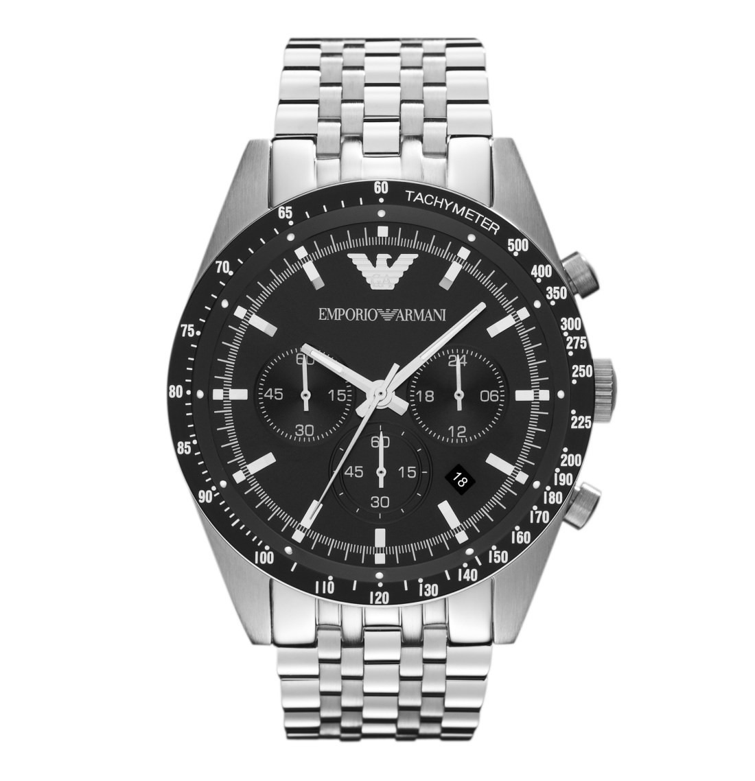 RELOJ EMPORIO ARMAN HOMBRE AR5988 BLACK AND SILVER GENUINO - 1