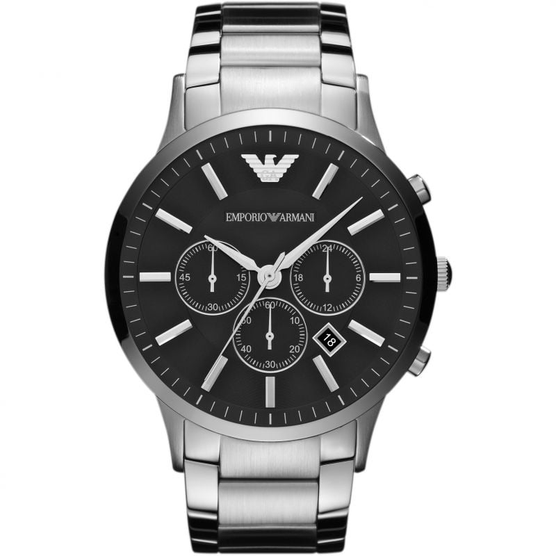 RELOJ ARMANI AR2460 BLACK AND SILVER PARA VARON - 1