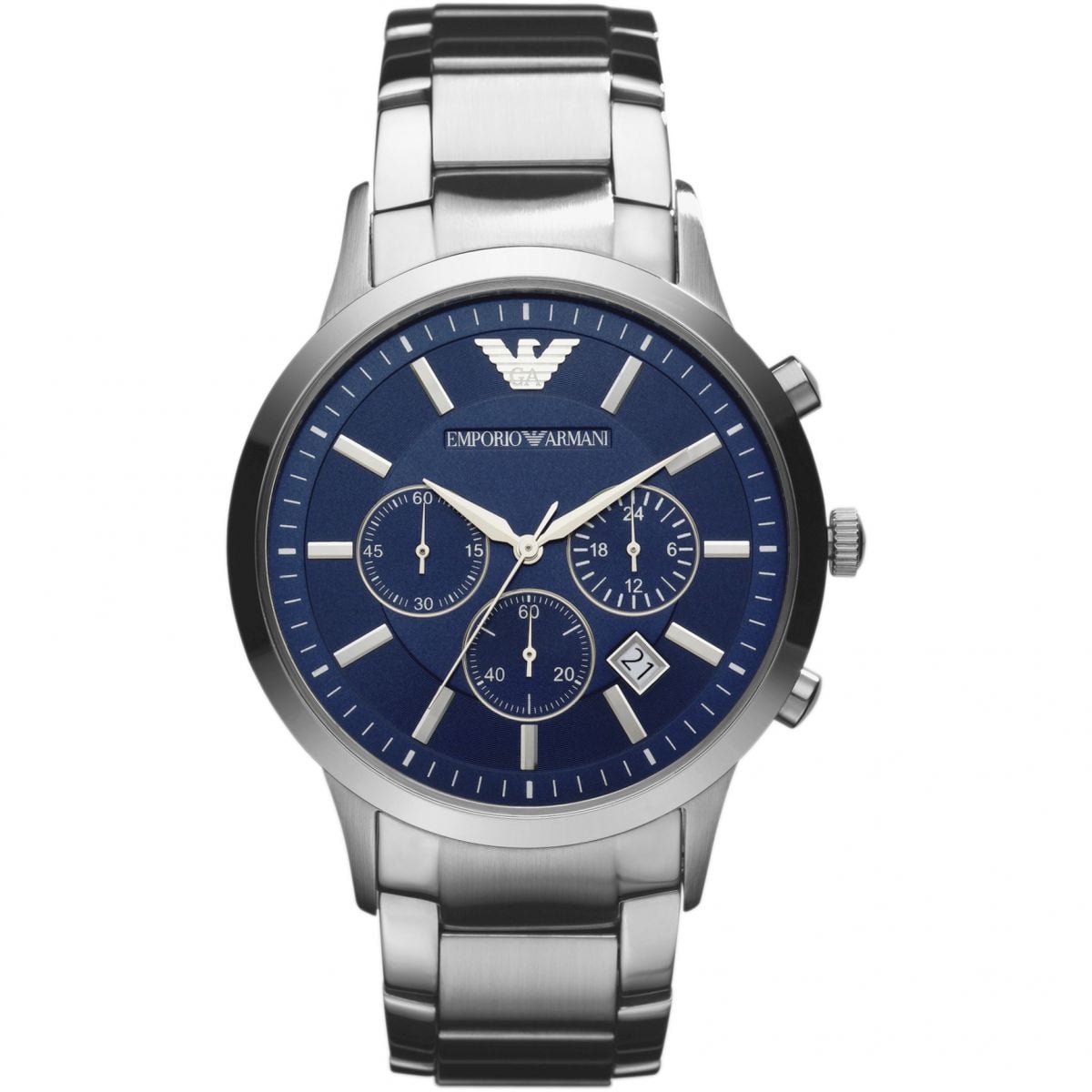 RELOJ EMPORIO ARMANI AR2448 BLUE AND SILVER GENUINO PARA CABALLERO - 1