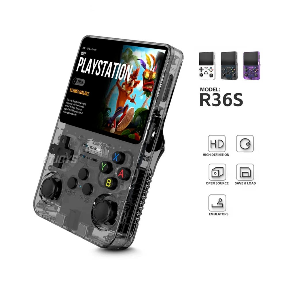 CONSOLA DE VIDEOJUEGOS PORTÁTIL R36S NEGRO GRATIS ESTUCHE - 2
