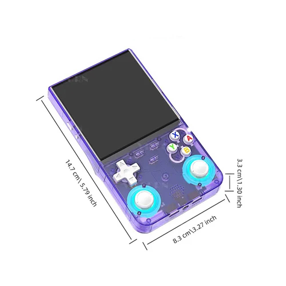 CONSOLA DE VIDEOJUEGOS PORTÁTIL RETRO R36 ULTRA HD MORADO FUNDA GRATIS - 3