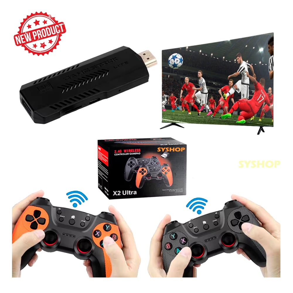 CONSOLA VIDEOJUEGOS X2 ULTRA 128GB 40000 JUEGOS MANDOS RECARGABLES - 1