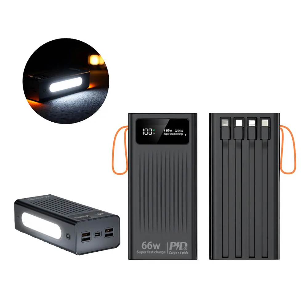 CARGADOR PORTÁTIL POWER BANK SANCI 60000 MAH CARGA RÁPIDA PD65W NEGRO - 2